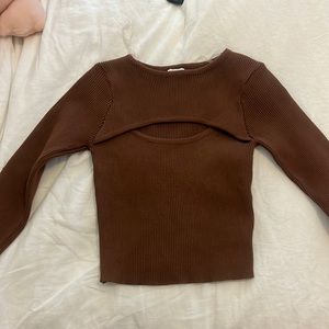 Brown sweater long sleeve